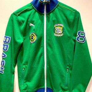 Puma Boys Zip Brazil Neymar Soccer Zip-up Sweatshirt
